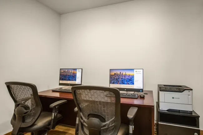 Computers and printer in our Business Center